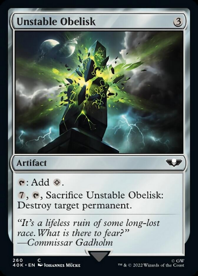 Unstable Obelisk (Surge Foil) [Universes Beyond: Warhammer 40,000] | Galactic Gamez