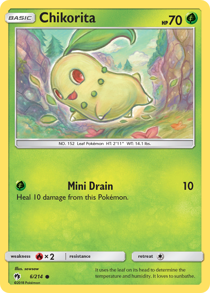 Chikorita (6/214) [Sun & Moon: Lost Thunder] | Galactic Gamez