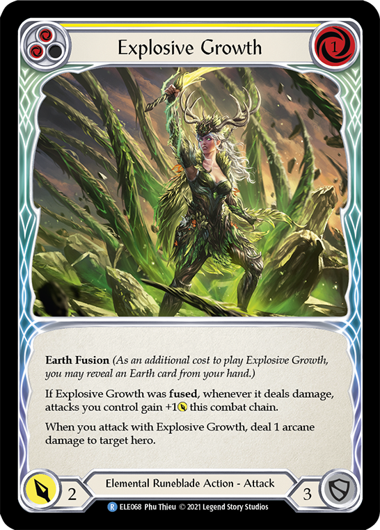 Explosive Growth (Yellow) [ELE068] (Tales of Aria)  1st Edition Normal | Galactic Gamez