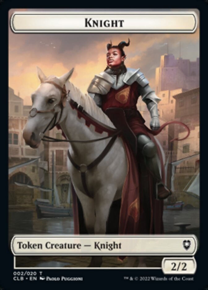 Treasure // Knight Double-sided Token [Commander Legends: Battle for Baldur's Gate Tokens] | Galactic Gamez