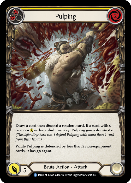Pulping (Yellow) (Rainbow Foil) [MON224-RF] 1st Edition Rainbow Foil | Galactic Gamez