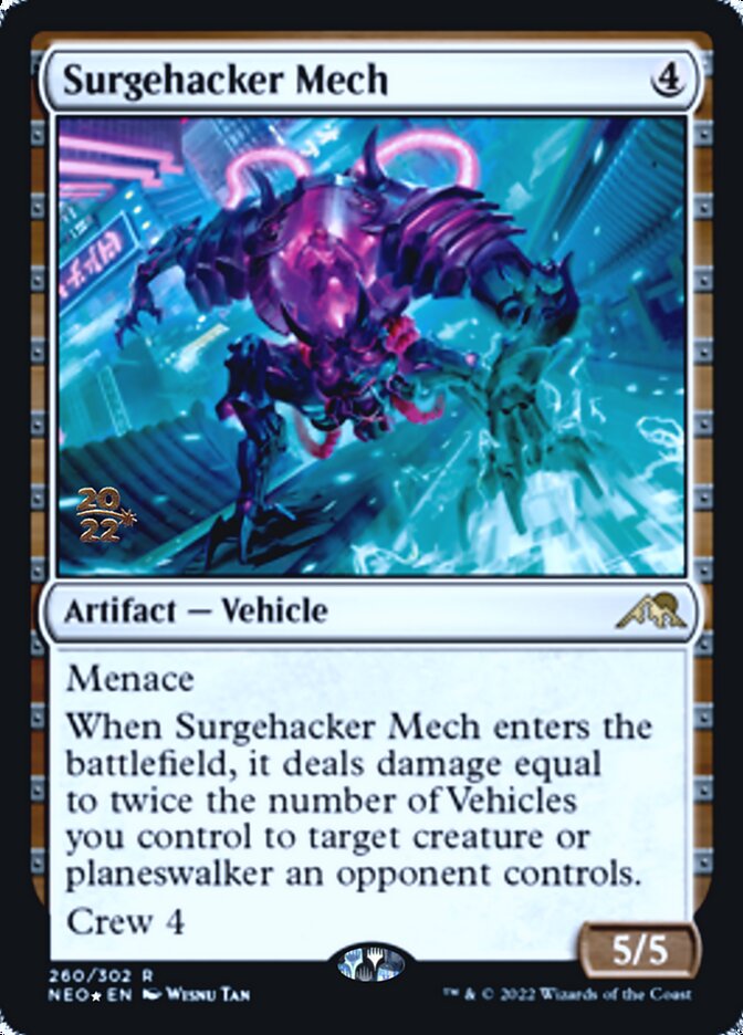 Surgehacker Mech [Kamigawa: Neon Dynasty Prerelease Promos] | Galactic Gamez