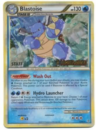 Blastoise (13/95) (Staff Prerelease Promo) [HeartGold & SoulSilver: Black Star Promos] | Galactic Gamez