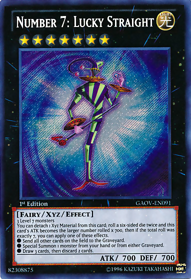 Number 7: Lucky Straight [GAOV-EN091] Secret Rare | Galactic Gamez