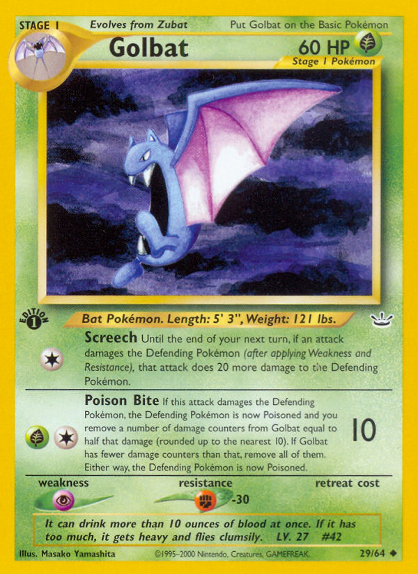 Golbat (29/64) [Neo Revelation 1st Edition] | Galactic Gamez