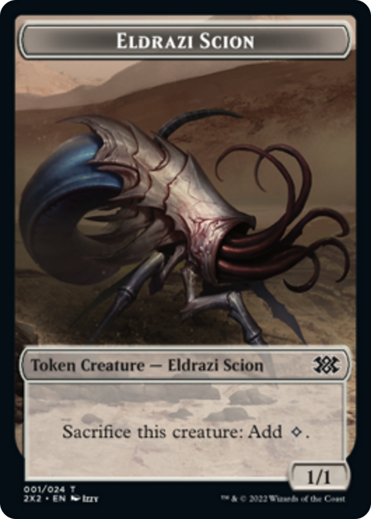 Saproling // Eldrazi Scion Double-sided Token [Double Masters 2022 Tokens] | Galactic Gamez