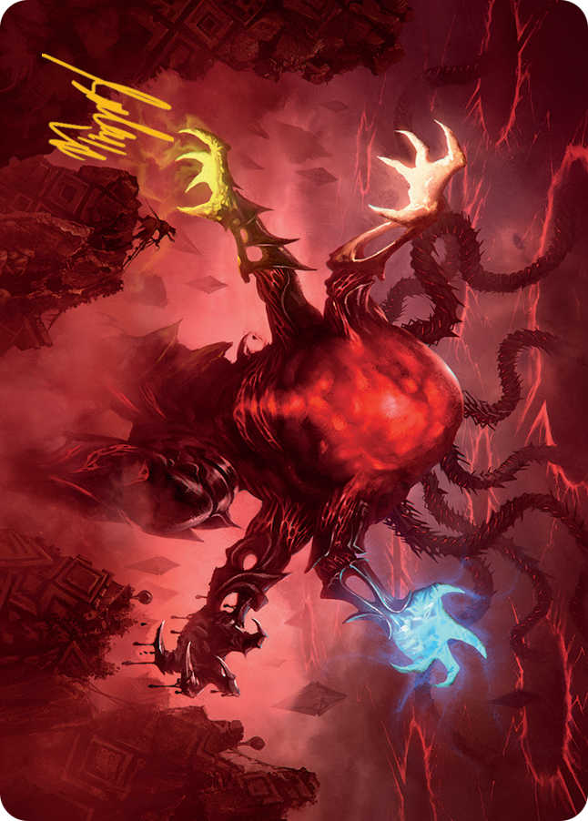 Omnath, Locus of All Art Card (51) (Gold-Stamped Signature) [March of the Machine Art Series] | Galactic Gamez