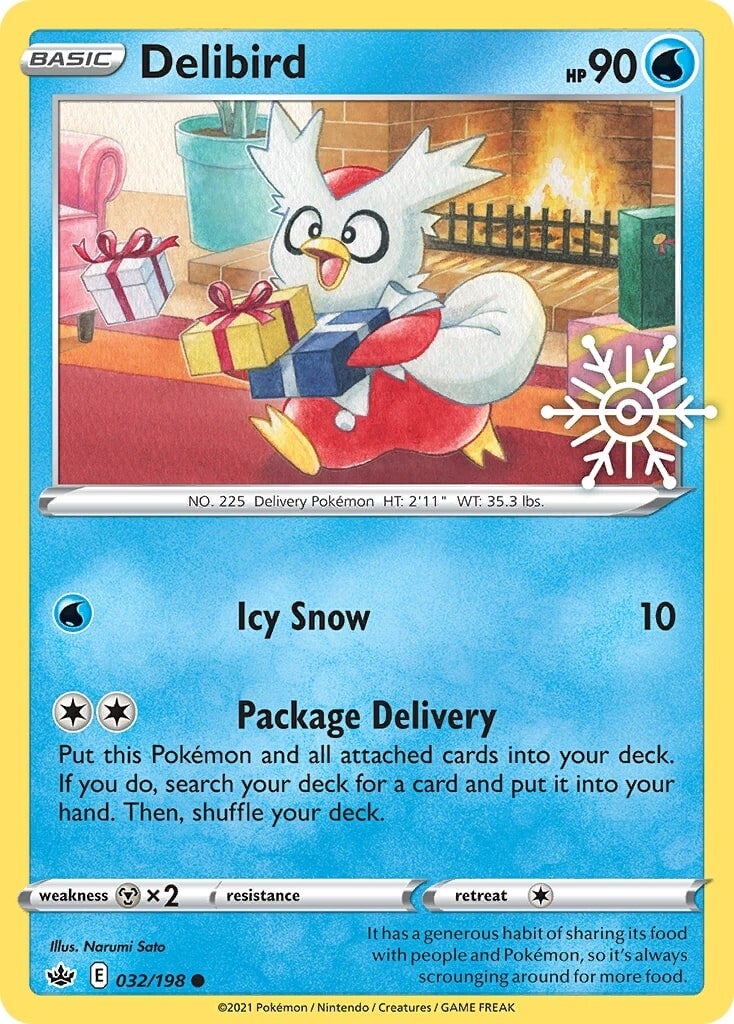 Delibird (032/198) (Holiday Calendar) [Sword & Shield: Chilling Reign] | Galactic Gamez