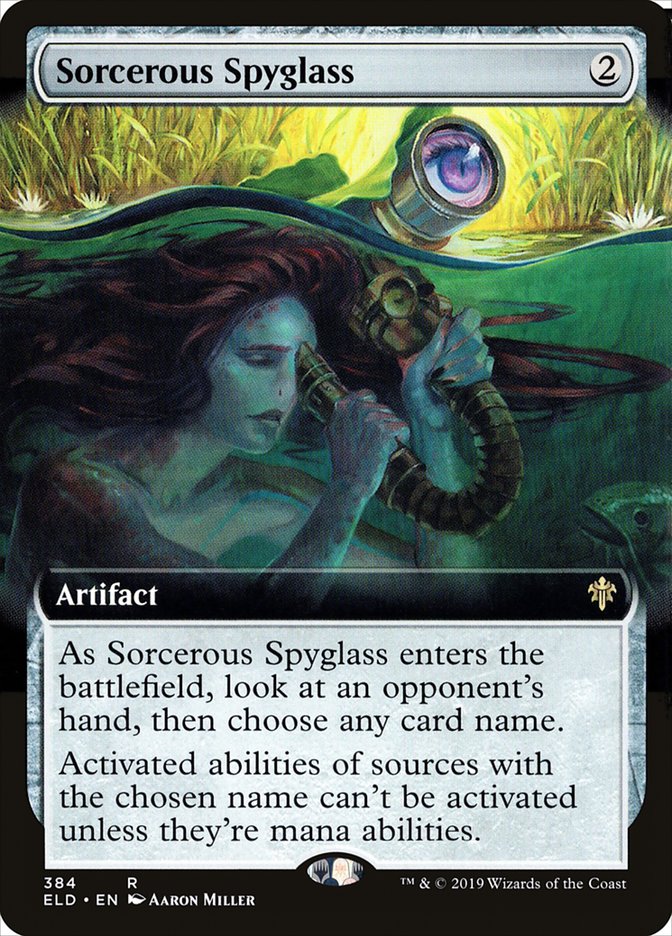 Sorcerous Spyglass (Extended Art) [Throne of Eldraine] | Galactic Gamez