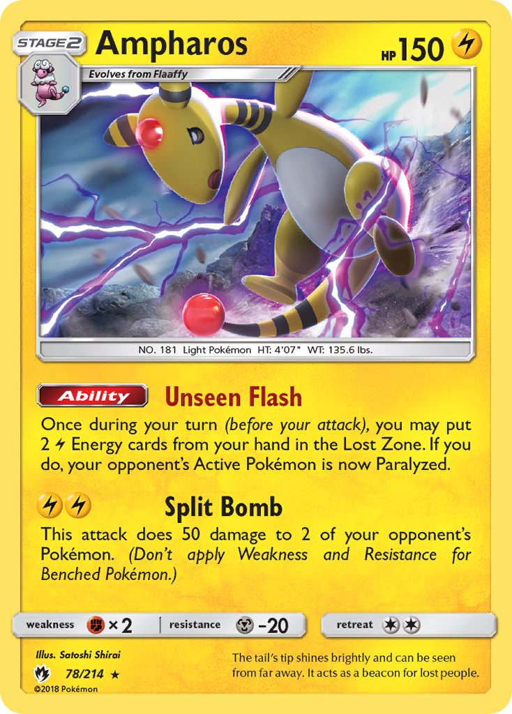 Ampharos (78/214) [Sun & Moon: Lost Thunder] | Galactic Gamez