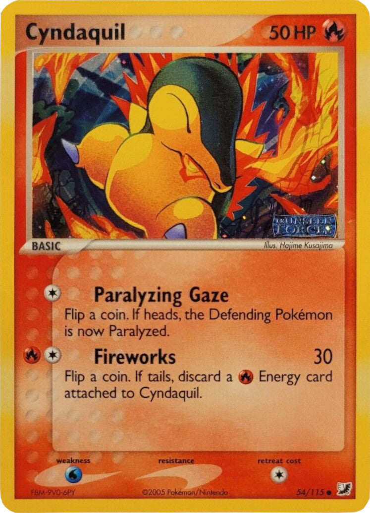 Cyndaquil (54/115) (Stamped) [EX: Unseen Forces] | Galactic Gamez