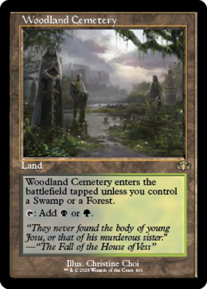 Woodland Cemetery (Retro) [Dominaria Remastered] | Galactic Gamez