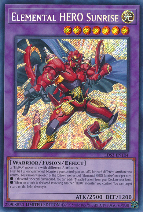 Elemental HERO Sunrise [LDS3-EN104] Secret Rare | Galactic Gamez