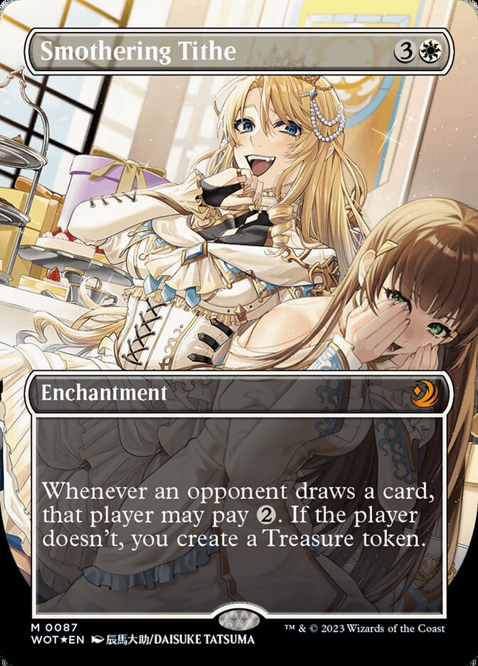 Smothering Tithe (Anime Borderless) (Confetti Foil) [Wilds of Eldraine: Enchanting Tales] | Galactic Gamez