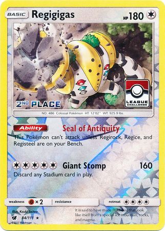 Regigigas (84/111) (League Promo 2nd Place) [Sun & Moon: Crimson Invasion] | Galactic Gamez