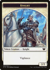 Gold // Knight (005) Double-Sided Token [Commander 2015 Tokens] | Galactic Gamez
