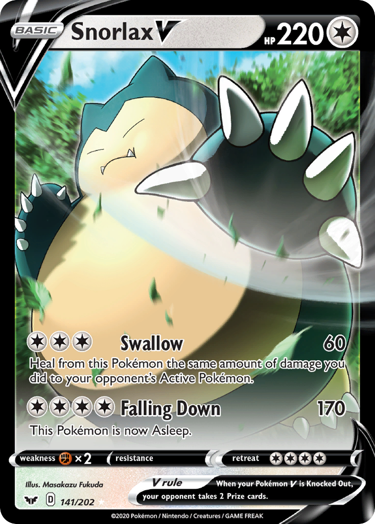 Snorlax V (141/202) [Sword & Shield: Base Set] | Galactic Gamez