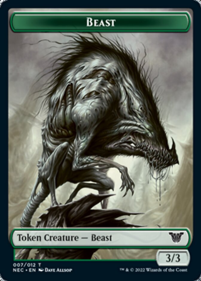 Beast // Treasure Double-sided Token [Kamigawa: Neon Dynasty Commander Tokens] | Galactic Gamez