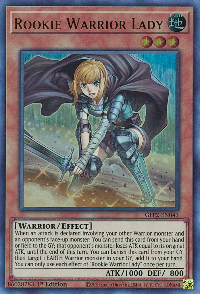 Rookie Warrior Lady [GFP2-EN043] Ultra Rare | Galactic Gamez