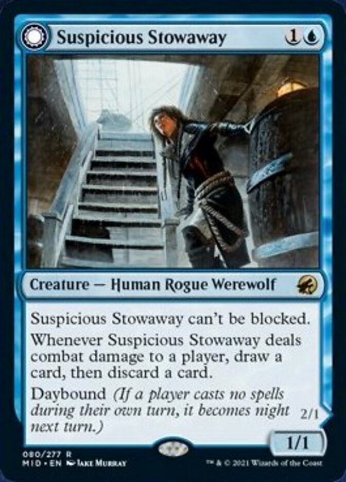 Suspicious Stowaway // Seafaring Werewolf [Innistrad: Midnight Hunt] | Galactic Gamez