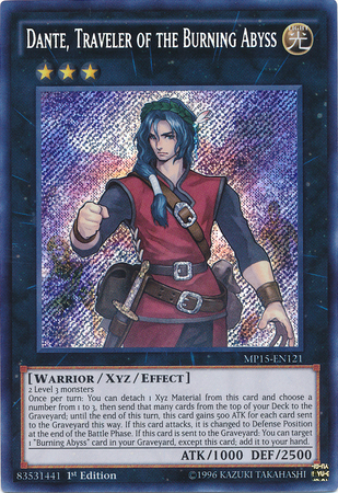 Dante, Traveler of the Burning Abyss [MP15-EN121] Secret Rare | Galactic Gamez