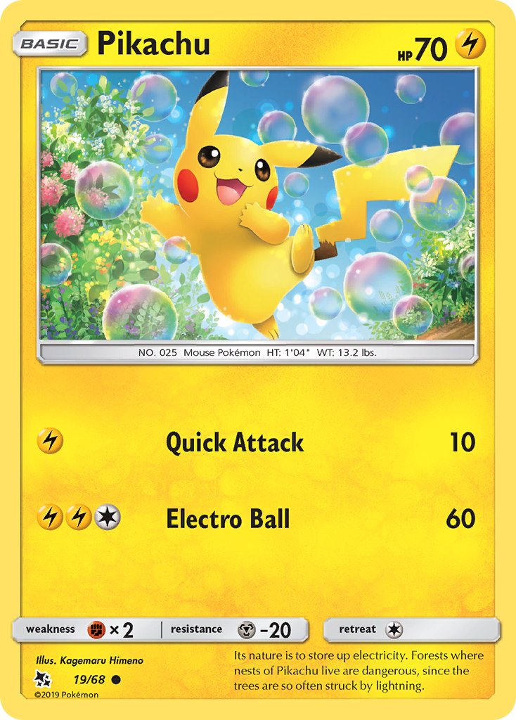 Pikachu (19/68) [Sun & Moon: Hidden Fates] | Galactic Gamez