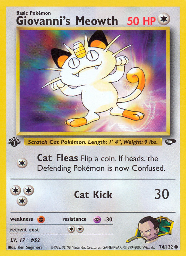 Giovanni's Meowth (74/132) [Gym Challenge 1st Edition] | Galactic Gamez