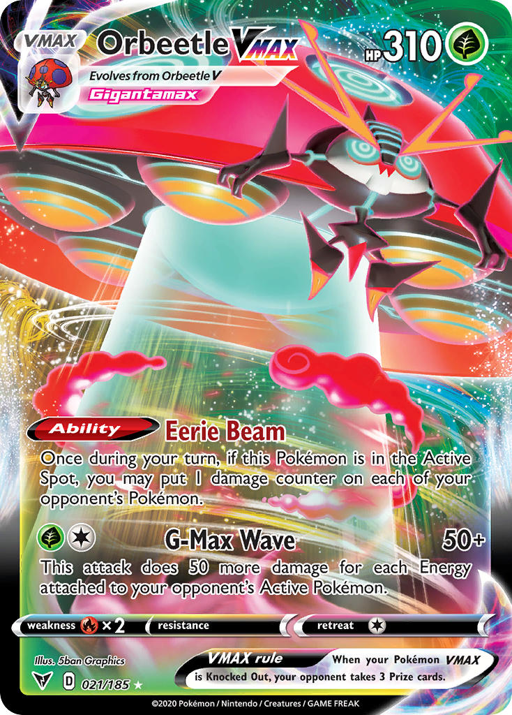 Orbeetle VMAX (021/185) [Sword & Shield: Vivid Voltage] | Galactic Gamez
