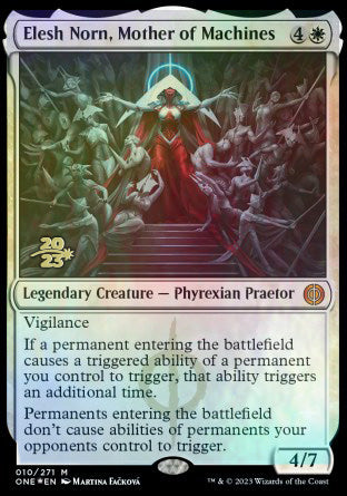 Elesh Norn, Mother of Machines [Phyrexia: All Will Be One Prerelease Promos] | Galactic Gamez