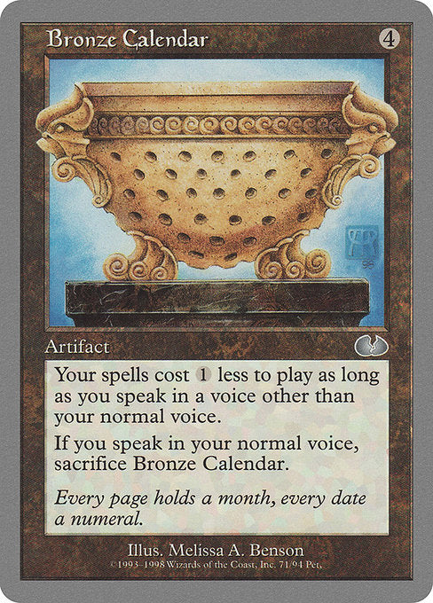 Bronze Calendar [Unglued] | Galactic Gamez
