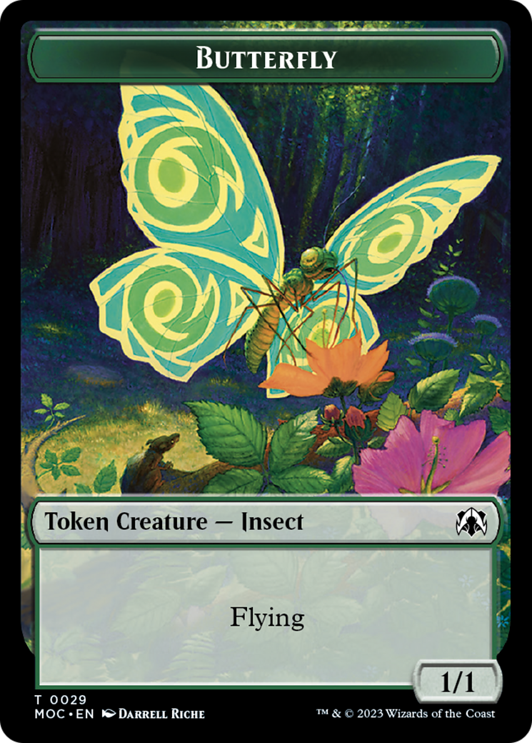 Butterfly // City's Blessing Double-Sided Token [March of the Machine Commander Tokens] | Galactic Gamez