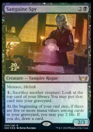 Sanguine Spy [Streets of New Capenna Prerelease Promos] | Galactic Gamez