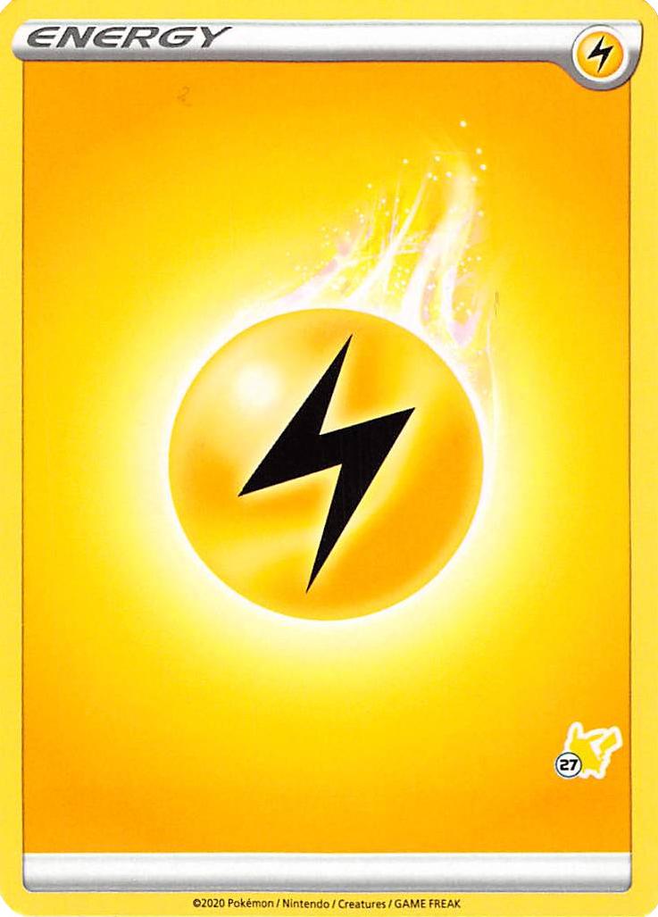 Lightning Energy (Pikachu Stamp #27) [Battle Academy 2022] | Galactic Gamez