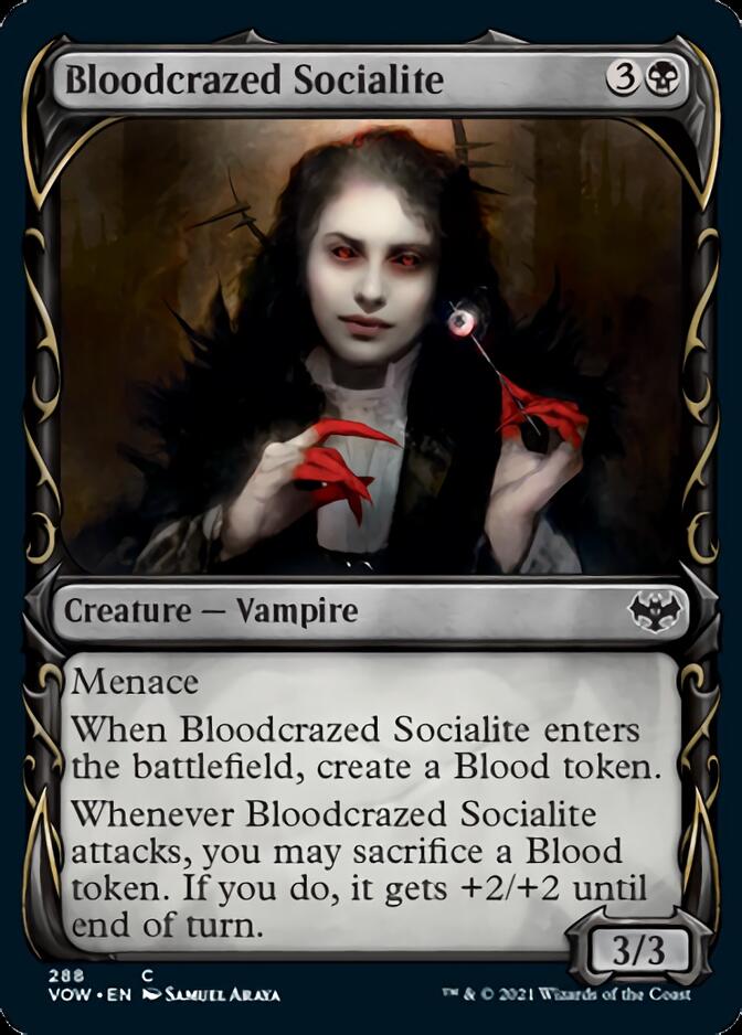 Bloodcrazed Socialite (Showcase Fang Frame) [Innistrad: Crimson Vow] | Galactic Gamez