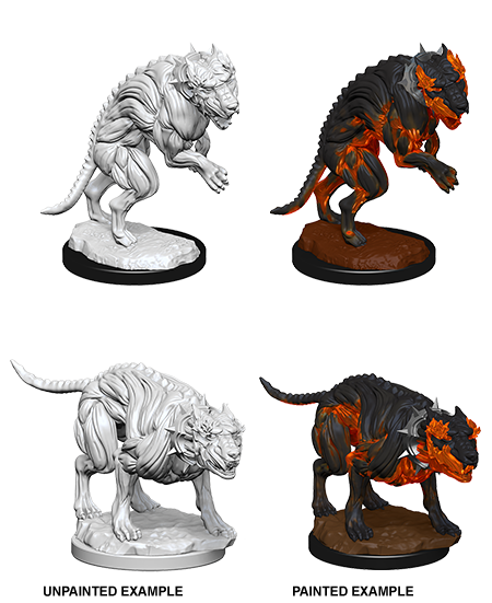 Pathfinder Deep Cuts Unpainted Miniatures: Hell Hounds | Galactic Gamez