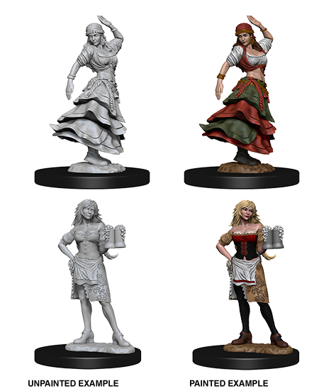 Pathfinder Deep Cuts Unpainted Miniatures: Bartender/Dancing Girl | Galactic Gamez