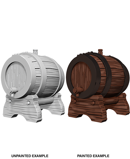 WizKids Deep Cuts Unpainted Miniatures: Keg Barrels | Galactic Gamez