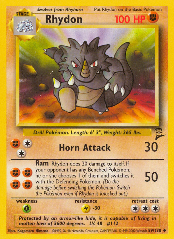 Rhydon (59/130) [Base Set 2] | Galactic Gamez