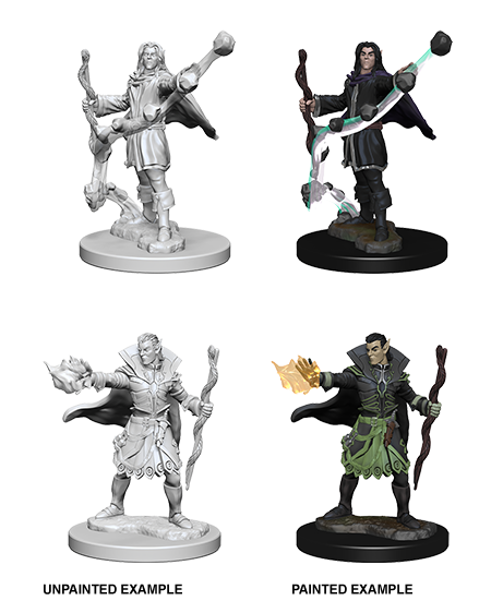 Pathfinder Deep Cuts Unpainted Miniatures: Elf Male Sorcerer | Galactic Gamez