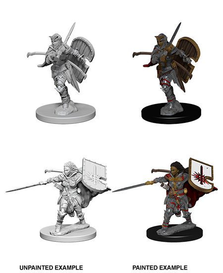 Pathfinder Battles Unpainted Minis - Human Female Paladin | Galactic Gamez