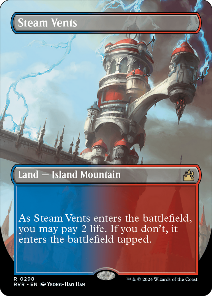 Steam Vents (Borderless) [Ravnica Remastered] | Galactic Gamez