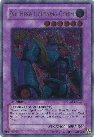 Evil Hero Lightning Golem (UTR) [GLAS-EN039] Ultimate Rare | Galactic Gamez