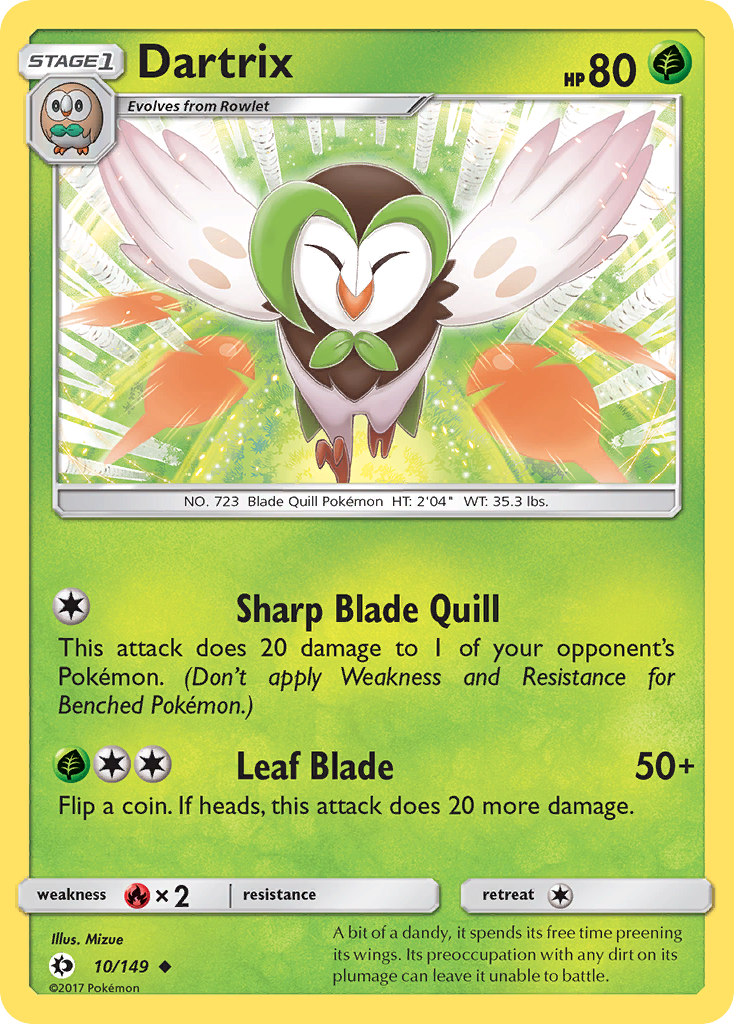 Dartrix (10/149) [Sun & Moon: Base Set] | Galactic Gamez