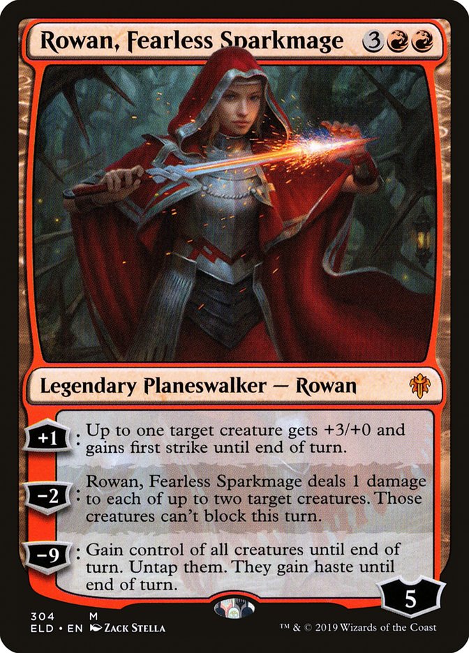 Rowan, Fearless Sparkmage [Throne of Eldraine] | Galactic Gamez