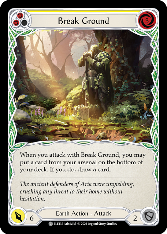 Break Ground (Yellow) [ELE132] (Tales of Aria)  1st Edition Normal | Galactic Gamez
