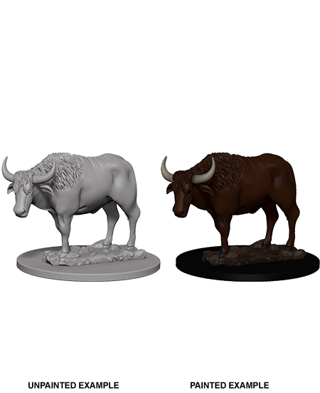 WizKids Deep Cuts Unpainted Miniatures: Oxen | Galactic Gamez