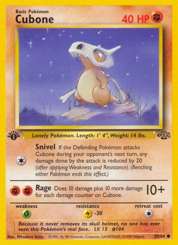 Cubone (50/64) [Jungle 1st Edition] | Galactic Gamez