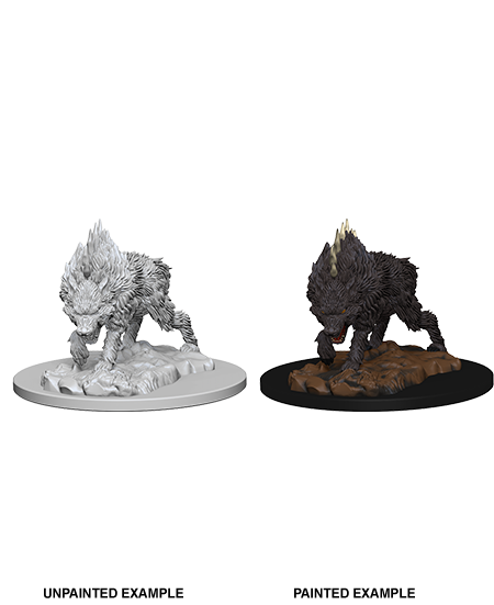 Pathfinder Deep Cuts Unpainted Miniatures: Dire Wolf | Galactic Gamez