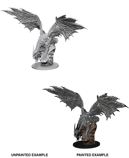 Pathfinder Deep Cuts Unpainted Miniatures: Silver Dragon | Galactic Gamez