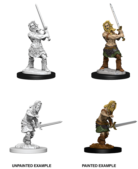 Pathfinder Battles Unpainted Minis - Male Human Barbarian | Galactic Gamez